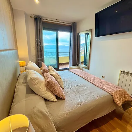 Apartament Sanxenxo, 1 Hab Con Vistas Al Mar, Piscina, Garaje Y A 150 Mts De La Playa Silgar *
