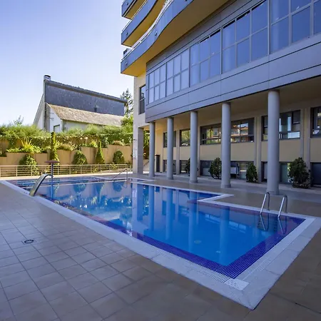 Apartament Sanxenxo, 1 Hab Con Vistas Al Mar, Piscina, Garaje Y A 150 Mts De La Playa Silgar